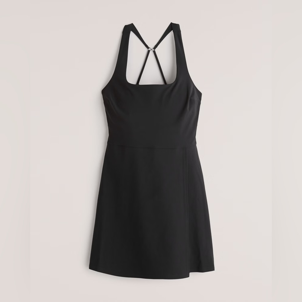 Abercrombie Black Tennis Dress Traveler Wrap Mini Xsmall